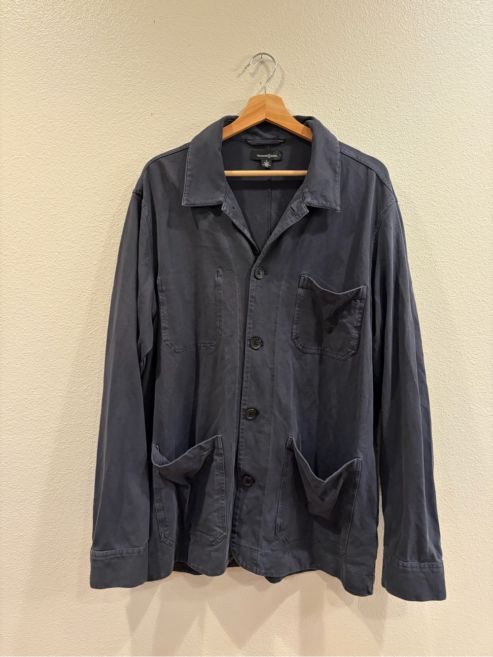 3/$15 Treasure & Bond Grey Button-Front Shirt Jacket